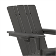 Commercial Grade All-Weather Adirondack Chair with Swiveling Cupholder - Gray