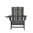 Commercial Grade All-Weather Adirondack Chair with Swiveling Cupholder - Gray
