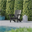 Commercial Grade All-Weather Adirondack Chair with Swiveling Cupholder - Gray