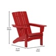 Commercial Grade All-Weather Adirondack Chair with Swiveling Cupholder - Red