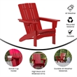 Commercial Grade All-Weather Adirondack Chair with Swiveling Cupholder - Red