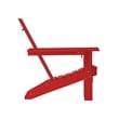 Commercial Grade All-Weather Adirondack Chair with Swiveling Cupholder - Red