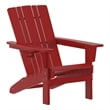 Commercial Grade All-Weather Adirondack Chair with Swiveling Cupholder - Red