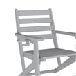 All-Weather Commercial Adirondack Dining Chair with Fold Out Cupholder - Gray