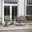All-Weather Commercial Adirondack Dining Chair with Fold Out Cupholder - Gray