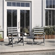 All-Weather Commercial Adirondack Dining Chair with Fold Out Cupholder - Gray