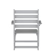 All-Weather Commercial Adirondack Dining Chair with Fold Out Cupholder - Gray