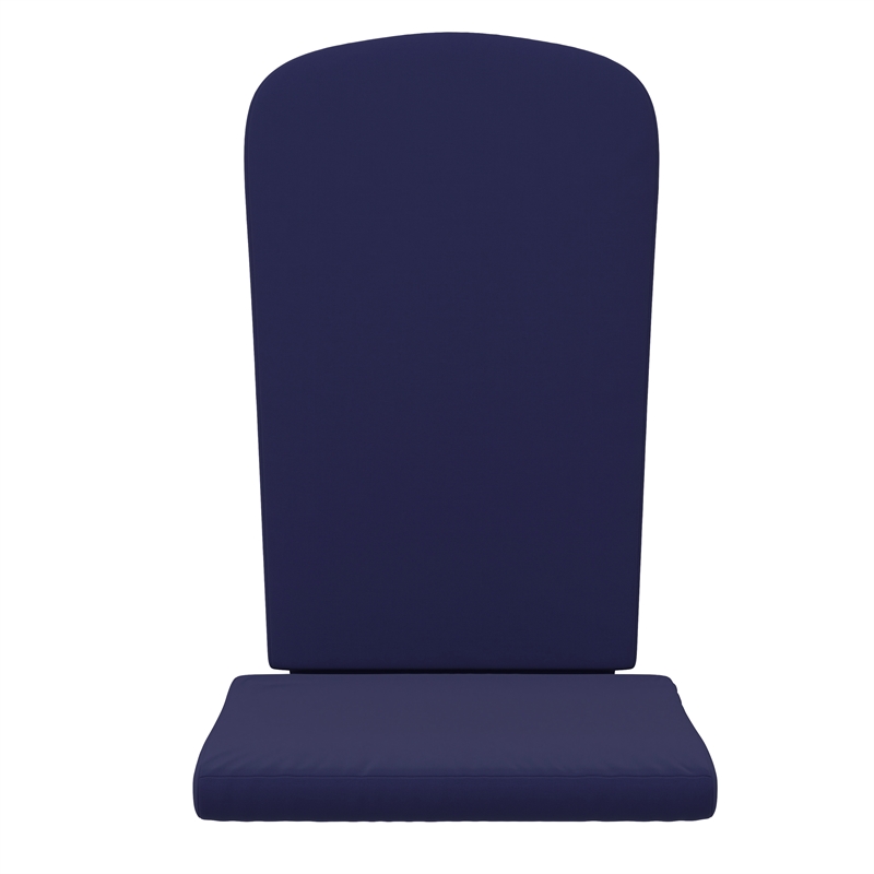 Set of 2 All-Weather High Back Adirondack Chair Cushions in Blue
