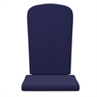 Set of 2 All-Weather High Back Adirondack Chair Cushions in Blue