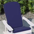 Set of 2 All-Weather High Back Adirondack Chair Cushions in Blue