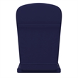 Set of 2 All-Weather High Back Adirondack Chair Cushions in Blue