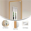 Large Rectangular Accent Mirror with 2 Inch Deep Iron Frame in Gold - 48
