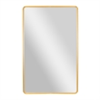 Large Rectangular Accent Mirror with 2 Inch Deep Iron Frame in Gold - 48