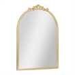 Arched Wall Mirror with Metal Frame with Baroque Detail in Gold - 29