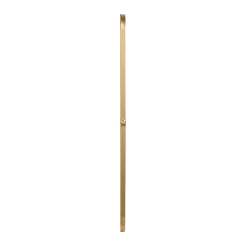 Metal Pivot Wall Mirror with Tilt Feature Slim Style Frame in Gold - 35