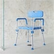 Adjustable Bath & Shower Chair with Depth Adjustable Back - Blue