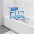 Adjustable Bath & Shower Chair with Depth Adjustable Back - Blue