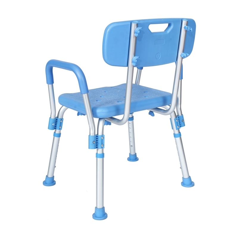 Adjustable Bath & Shower Chair with Depth Adjustable Back - Blue
