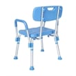 Adjustable Bath & Shower Chair with Depth Adjustable Back - Blue