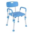 Adjustable Bath & Shower Chair with Depth Adjustable Back - Blue