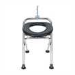 Medical Grade Folding Travel Toilet with Cushioned Seat and Non-Slip Feet-SIL/BK