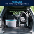 Medical Grade Folding Travel Toilet with Cushioned Seat and Non-Slip Feet-SIL/BK