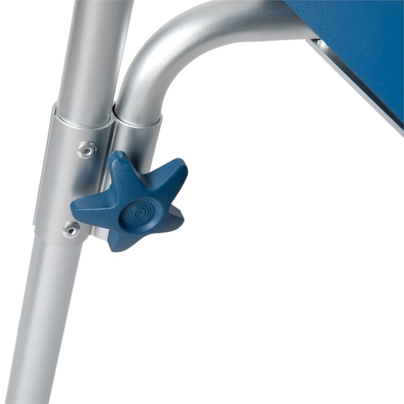 Height Adjustable Multifunctional Heavy Duty Commode and Shower Chair - Blue
