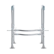 Adjustable Toilet Safety Rail with Padded Handles and Steel Frame-Silver/Gray