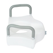 Locking Elevated Toilet Seat Riser with Adjustable Height Arms in White