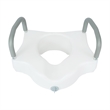 Locking Elevated Toilet Seat Riser with Adjustable Height Arms in White