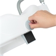 Locking Elevated Toilet Seat Riser with Adjustable Height Arms in White