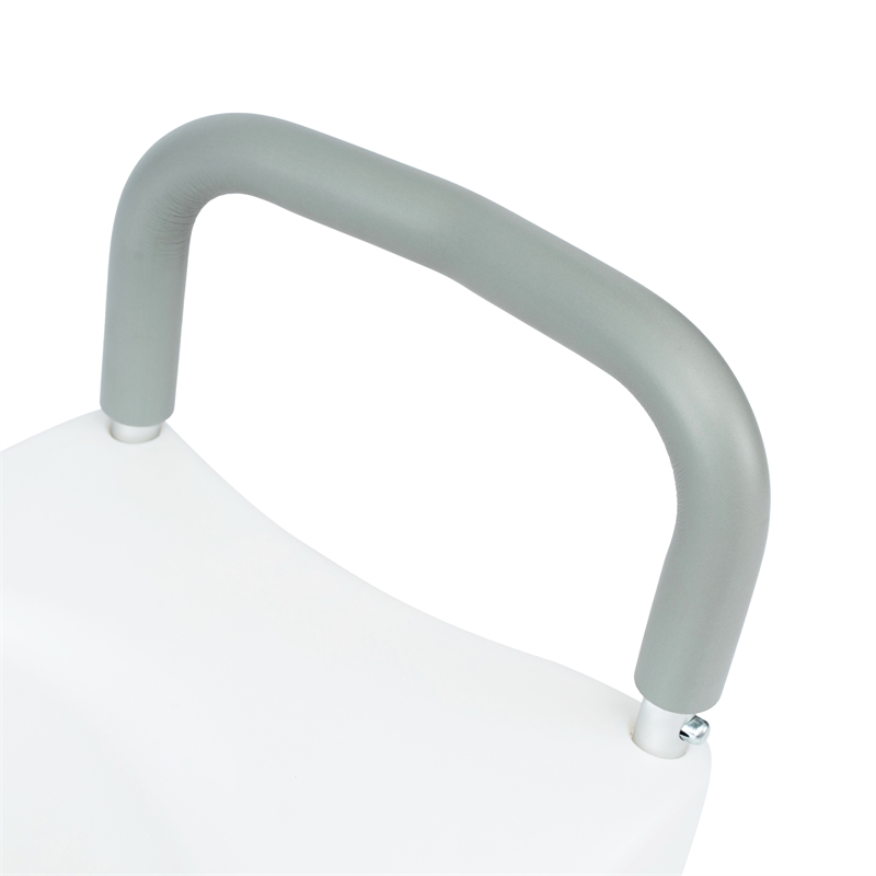 Locking Elevated Toilet Seat Riser with Adjustable Height Arms in White