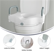 Locking Elevated Toilet Seat Riser with Adjustable Height Arms in White
