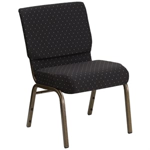 Flash Furniture Hercules Dotted Church Stacking Guest Chair in Black