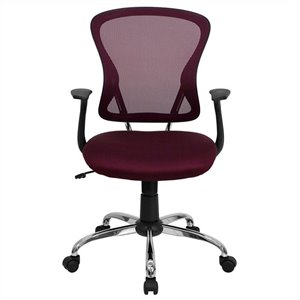 flash furniture contemporary mid back mesh office swivel chair with chrome base
