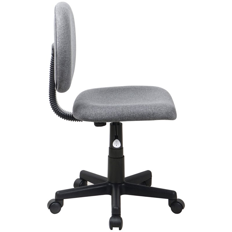Flash Furniture Armless Ergonomic Office Swivel Chair in Gray BT660