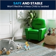 Flash Furniture Vinyl Upholstered Kids Recliner with Cup Holder in Green