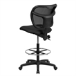 Flash Furniture Mid-Back Mesh Drafting Chair in Black