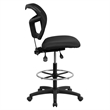 Flash Furniture Mid-Back Mesh Drafting Chair in Black