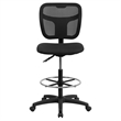 Flash Furniture Mid-Back Mesh Drafting Chair in Black