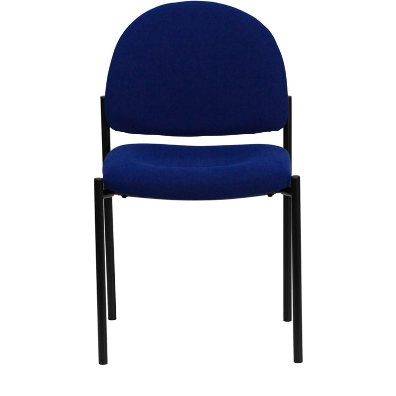 Flash Furniture Stacking Side Stacking Chair in Black and Blue