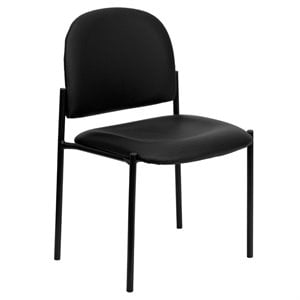 Flash Furniture Stacking Side Stacking Chair in Black