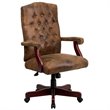 Flash Furniture Classic Executive Office Chair in Bomber Brown