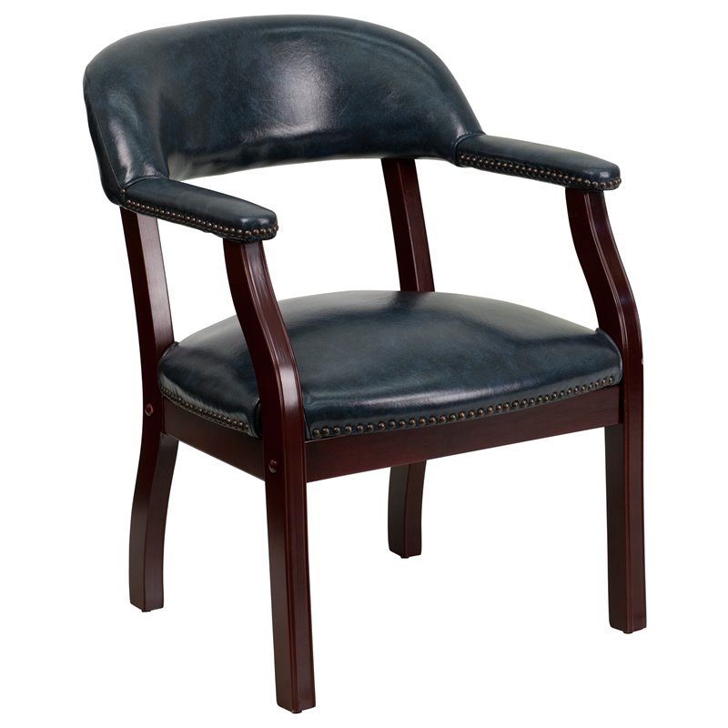 Flash Furniture Luxurious Conference Guest Chair in Navy