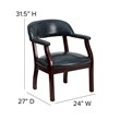 Flash Furniture Luxurious Conference Guest Chair in Navy