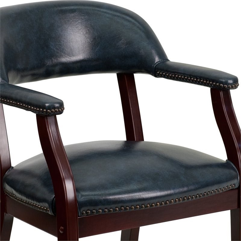 Flash Furniture Luxurious Conference Guest Chair in Navy
