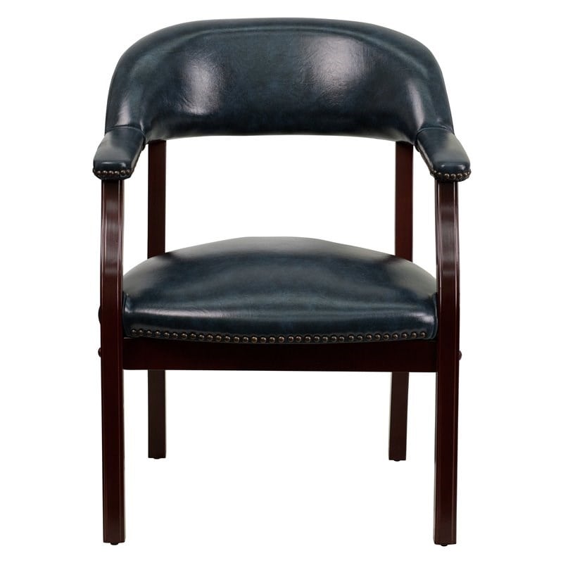 Flash Furniture Luxurious Conference Guest Chair in Navy
