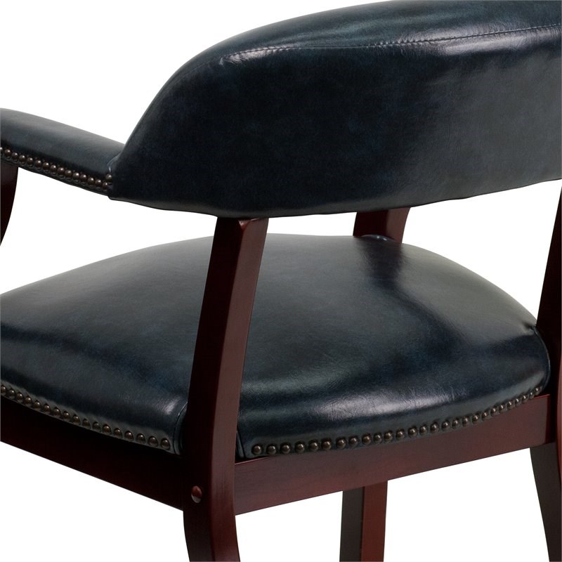 Flash Furniture Luxurious Conference Guest Chair in Navy
