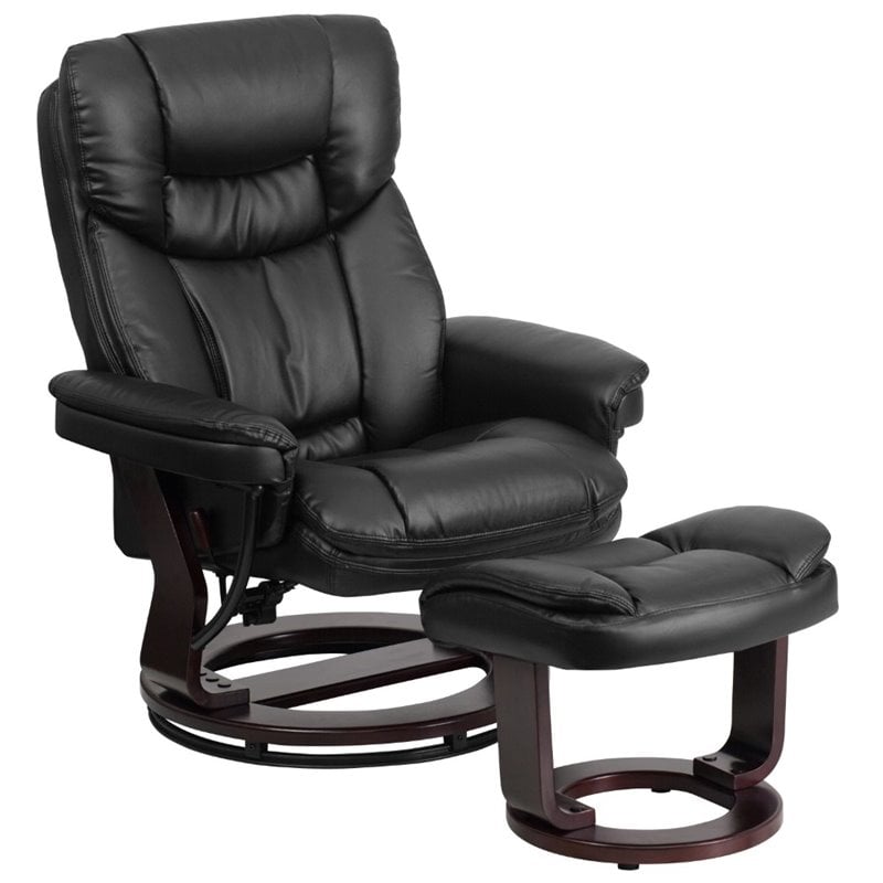 Flash Furniture Leather Recliner in Black