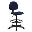 Flash Furniture Bruce Navy Blue Fabric Adjustable Height Drafting Chair